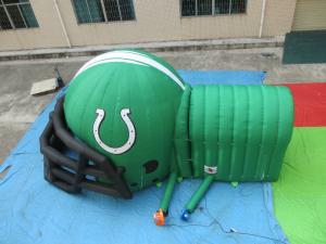 China customized printed inflatable football helmet tunnel,Inflatable Football Helmet Tunnel factory