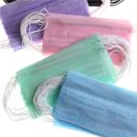 High Breathability 3 Ply Disposable Medical Mask Pink White Blue