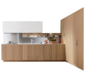 China Simple Modular plywood kitchen cabinets Melamine Finishing For Home Improvement factory