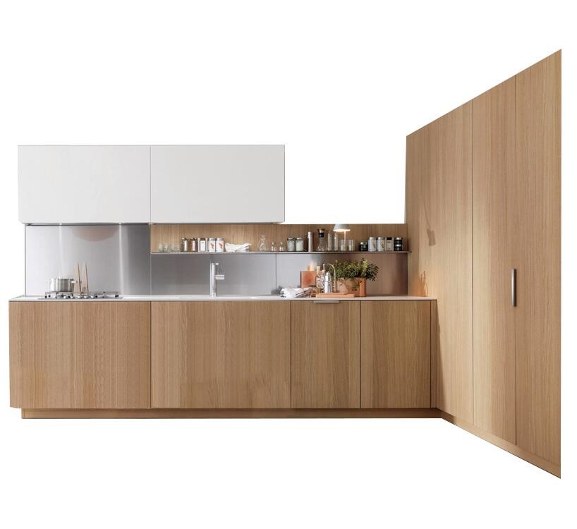 Simple Modular plywood kitchen cabinets Melamine Finishing For Home Improvement