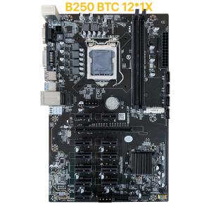 China B250 Mining Motherboard BTC 12*1X PC1-E16X LGA 1151 DDR4 SATA3.0 Support factory
