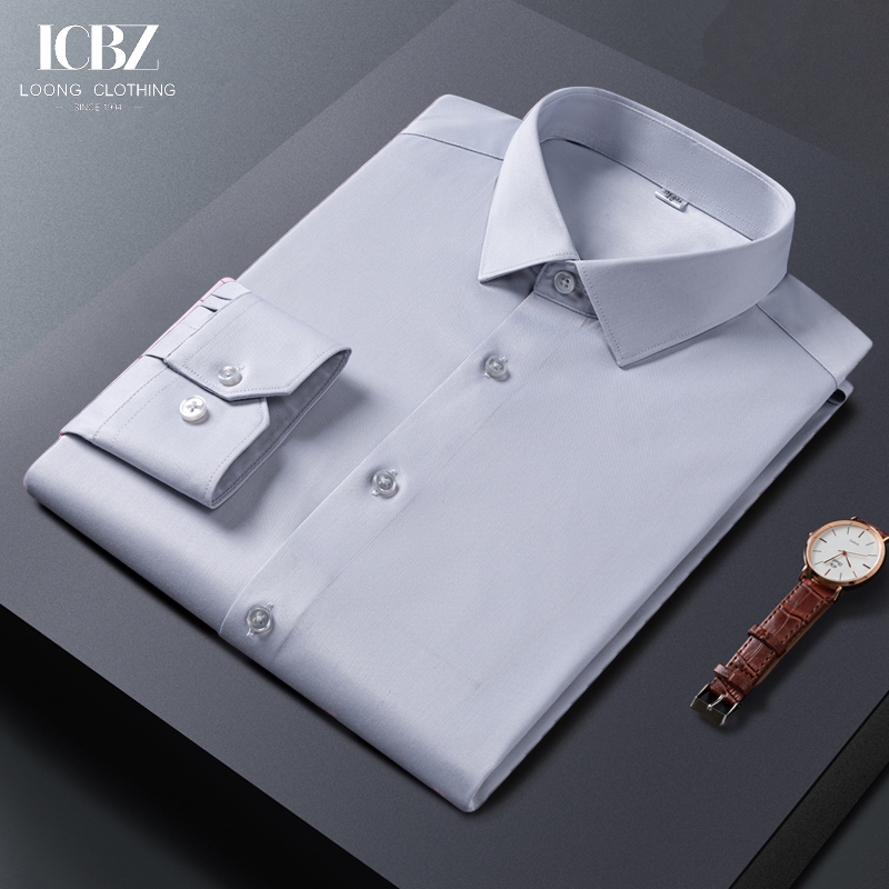 Seamless Three-proof Technology Men's Shirt for Long and Short Sleeves Anti-wrinkle Design