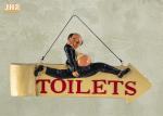 Funny Toilet Signs Polyresin Statue Figurine Resin Wall Mounted Sign Bar Sign