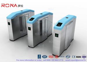 China Stadiums Fingerprint Optical Turnstile Flap Barrier Gate Entrance Turnstiles Swing Barrier Brushed factory