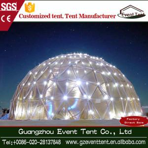 China Steel Frame Transparent PVC Geodesic Dome Tent , Diameter 6m-12m factory