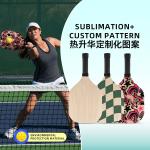 Custom Logo Double Sided Printed Plywood Pickleball Paddle Sublimation Blank