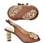 Supoo wedding shoes Italian ladies shoes matching bags high heel shoes Ghana