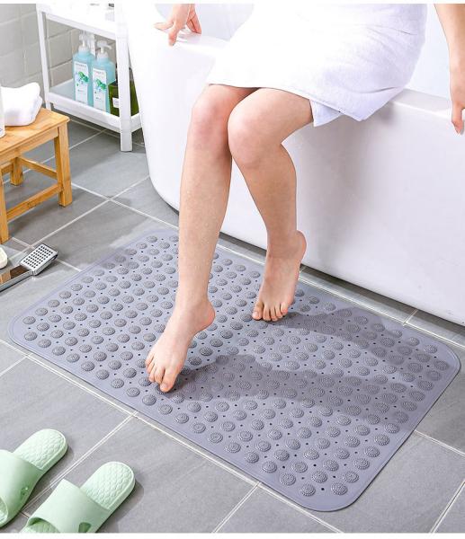 Custom Logo Embroidery Bath Mat Tub Non Slip Bathtub ShowerMat Absorbent