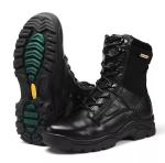 High-quality men's waterproof mid-tube wear-resistant cowhide tactical boots