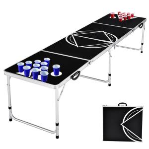 China Outdoor Garden Bar Bistro Cafe Patio Party Portable Collapsible Metal Beer Pong Table factory