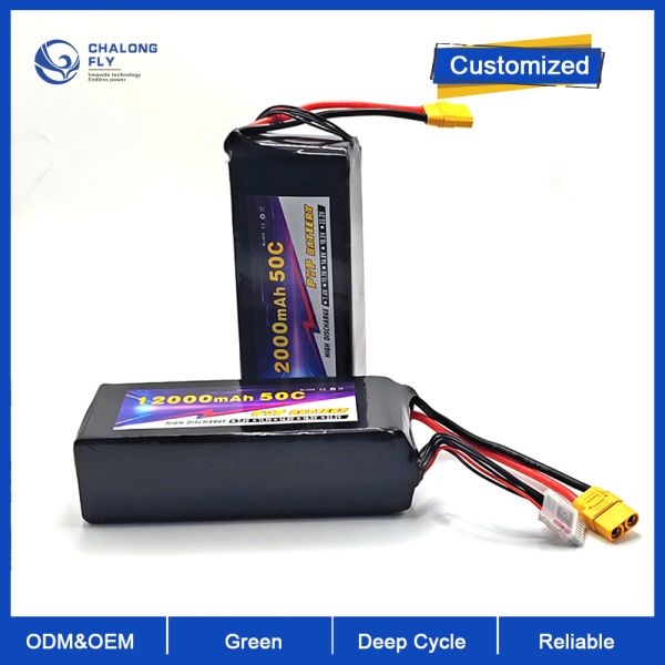 22.2V 6S 12000mAh Drone Battery FPV Battery with High Energy Density and OEM/ODM