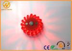 Round Flashing Magentic ED Flare Traffic Warning Lights With Compression