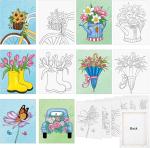 8x10 Inches Flowers Pre Printed Canvas Kits For Home Decoration Painting