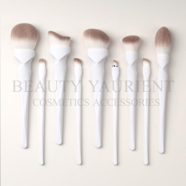 9pcs All In One White Face Makeup Brush Set Patented X Style Cosmetic Brush