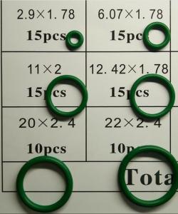 China universal oring o-ring Green black Purple NBR75G REEN R134A air conditioning O-Ring factory