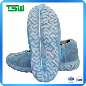 China FDA Machine Made Disposable 40gsm PP Non Slip Shoe Covers factory