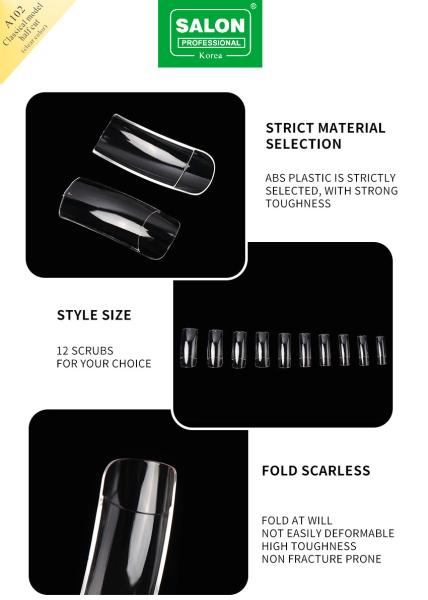 Custom Logo Nail Quick Building Extension Tool Full Cover Long Clear False Nail