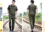 Army Green Military Officer Dress Uniforms Comfortable Cuffs With Metal Buttons