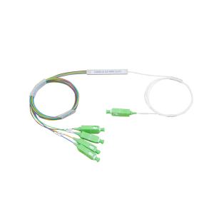 China 1x4 Fiber Optic PLC Splitter Gpon Passive Apc Connector 1.5m FTTH Networking factory