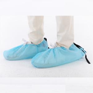 China ESD Shoes Cover With Anti Static Conductive Strip, Disposable Nonwoven Cleanroom Shoes Cover factory