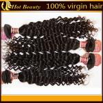 Unprocessed Brazilian Remy Human Hair Extensions , Virgin Deep Wave Hair