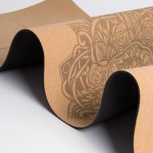 China Yuelin 183x61x0.5cm Printed Yoga Cork Mats Non Slip Biodegradable factory