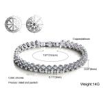 High Quality Clear Cubic Zirconia Tennis Bracelet for Women Wedding Jewelry