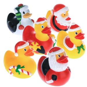 China 5.5cm Height Rubber Duck Christmas Decorations , Squeeze Floating Plastic Ducks factory