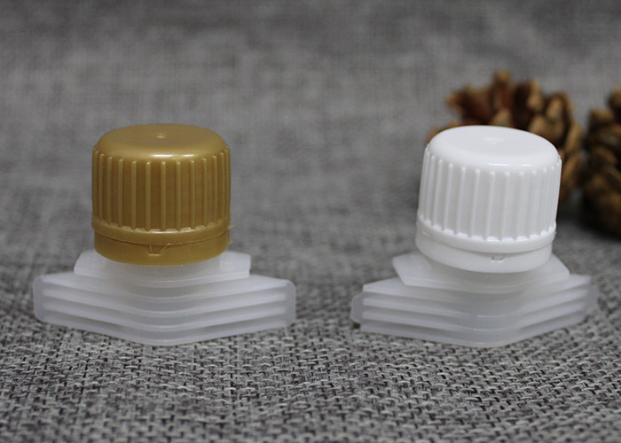 16mm Jelly / Milk / Mask / Cream Pack Plastic Pour Spouts With Screw Caps