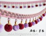 Machine producing OEM wholesale beautiful trimmings beaded pom pom fringes
