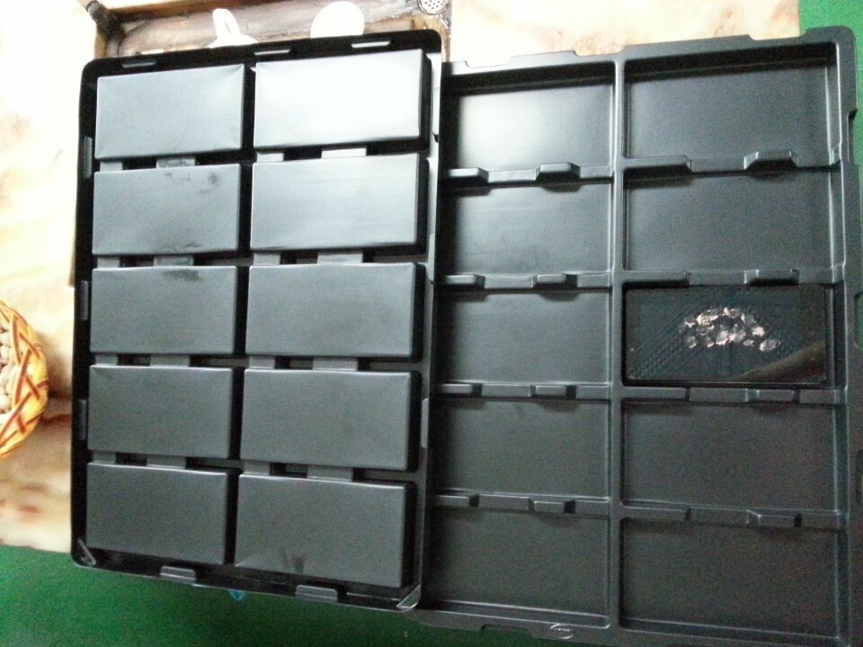 Customerize product line use blister ESD PS 10 holes black blister tray different size blister covers