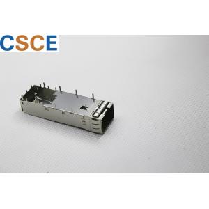 High Performance SFP Fiber Optic Connector 1 * 1 Cage With Grounding Pin
