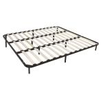 European Style Wooden Slat Bed Frame Eco Friendly Finish 5 Intermediate Legs
