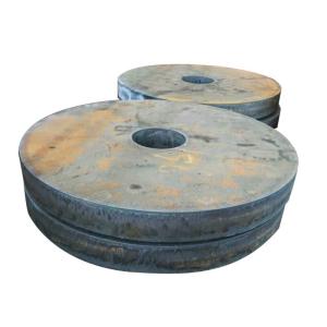 China 80mm CNC Flame Cutting Q355B Carbon Steel Flat Round Metal Plates factory