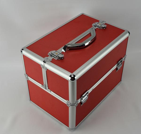 Multi Color Diamond ABS Aluminum Makeup Train Box , Protable Cosmetic Vanity