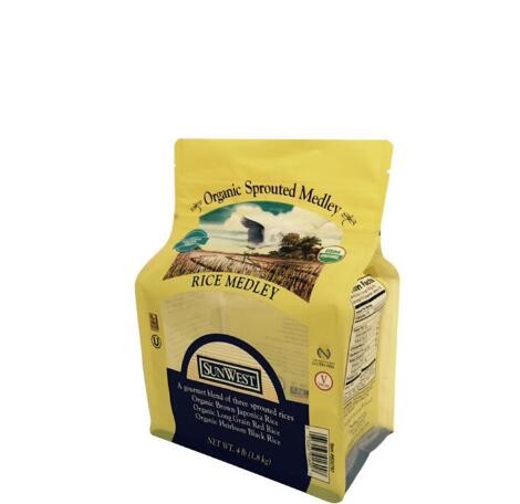 China Aluminum Foil Resealable  Bottom Pouch Food Packaging With k factory