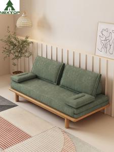 China Novelty Foldable Shrinkable Custom Sofa Bed Green Linen Environmental Friendly factory