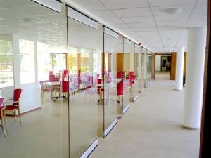 China Spotless Room Dividers / Aluminium Frame Sliding Glass Partition Wall for Office factory