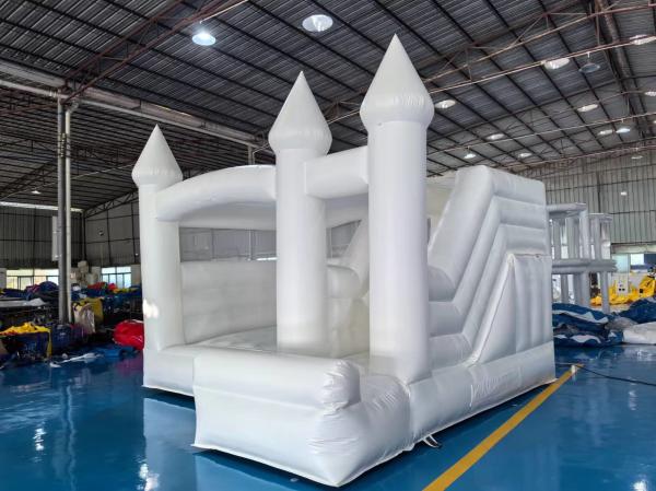 OEM Inflatable PVC Kids Bouncy Castle 13FT White Bounce House For Weddings &