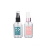 90ml Plastic Transparent Clear Cylindrical Bottle With White/Black/Pink Lid For