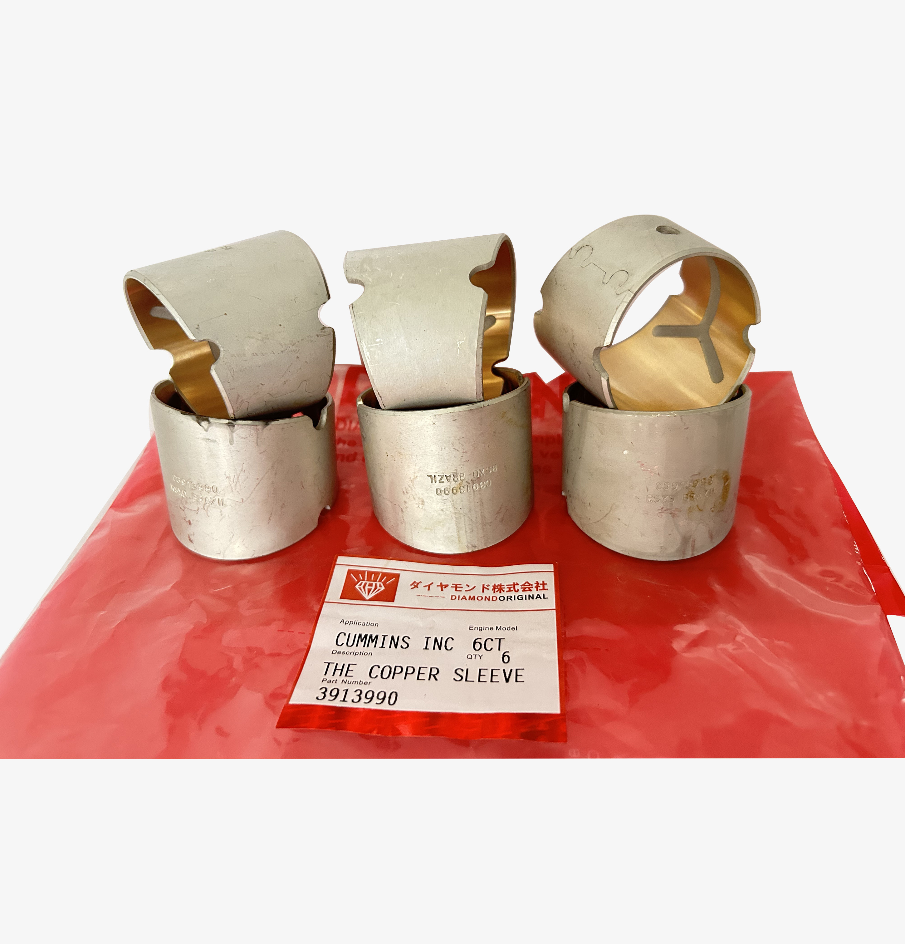 3913990 CUMMINS Engine Parts con rod bush Copper Sleeve For 6CT 6D114