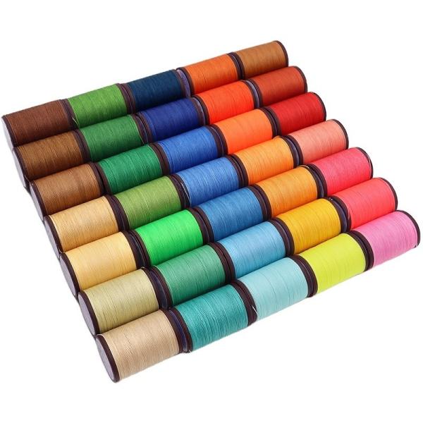 Plastic Cone Sewing Thread 0.35-0.8mm Needles Waxed Yarn for Leather Craft Linen