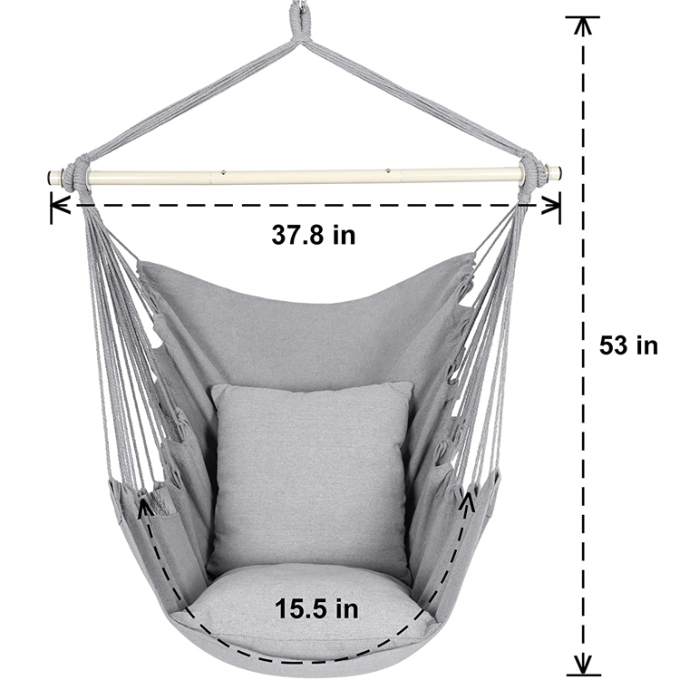 Park Outdoor Garden Camping Patio Folding Portable Cotton Hanging Rope Hammock Swing Chair