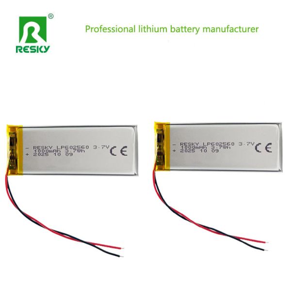 Lifepo4 Battery Cell 602560 3.7v 4.2v 1000mAh 3.7wh Rechargeable Power Lithium Polymer Battery Pack