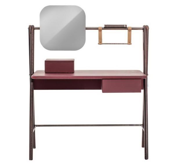 Italy design of Dresser with Mirror by Oak wood table in Pure painting and Smart