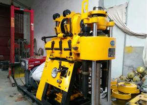 China Yellow Mobile Borehole Drilling Machine / Crawler Mounted Drill Rig For Water Well factory