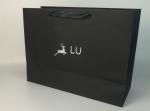 Portable paper bag custom printed logo gift bag advertising white card paper bag