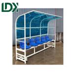 5 Seats Outdoor Soccer Pitch Football Subs Bench With Shelter Football Rest Area