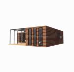 Wooden Container House EU Best Design Wood Grain Glass 20ft 40ft Prefab Home