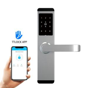 China WiFi SS DC6V AA Smart Biometric Lock 50mm Thickness Digital Keyless Lock factory